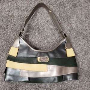 D & G Dolce and Gabbana Layered Leather   Shoulder Bag